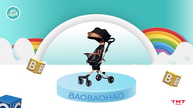 Xe đẩy Baobaohao gấp gọn cho trẻ sơ sinh