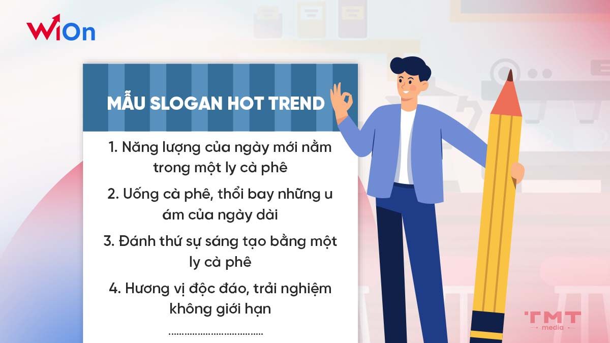 Mẫu câu slogan cho quán cafe hot trend