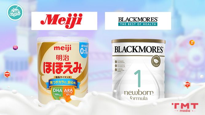 Tìm hiểu thương hiệu sữa Blackmore và Meiji
