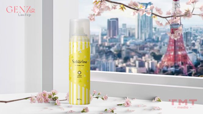Xịt chống nắng của Nhật cho da dầu Saborino Morning UV Spray Cool Nhật tiện lợi 