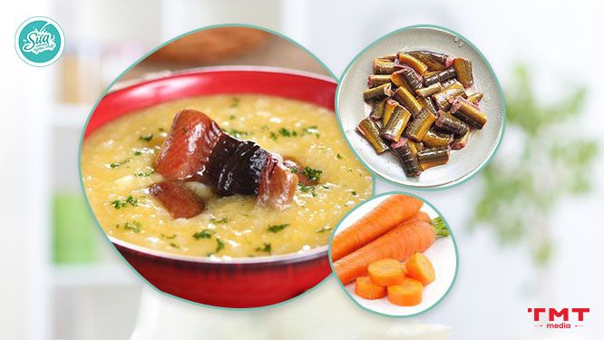 Cháo dinh dưỡng cho bé - cháo lươn nấu với cà rốt
