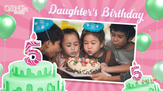 Lời chúc mừng sinh nhật con gái 5 tuổi dễ thương đăng Facebook