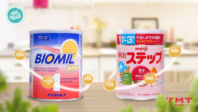So sánh sữa Biomil và Meiji chi tiết 