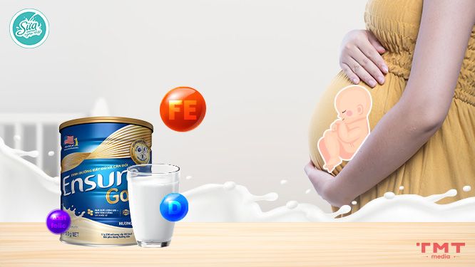 Uống sữa Ensure cho thai nhi tăng cân?