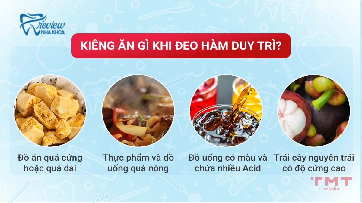 Kiêng ăn gì khi đeo hàm duy trì?