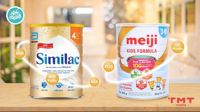 So sánh sữa Similac và Meiji