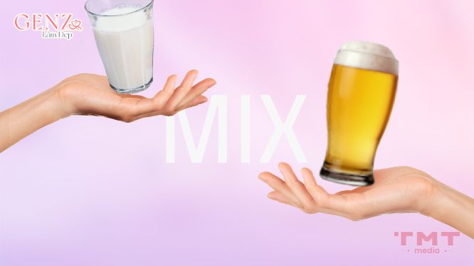 Làm trắng da mặt bằng bia kết hợp với sữa tươi