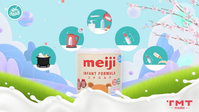 cách pha và bảo quản sữa Meiji nhập khẩu