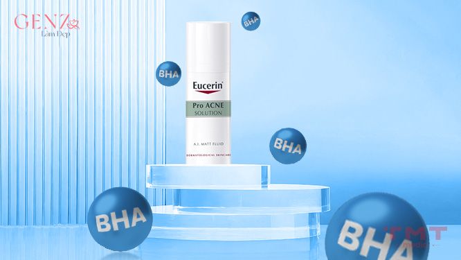 Kem trị mụn chứa BHA Eucerin A.I MATT Fluid Pro Acne Solution