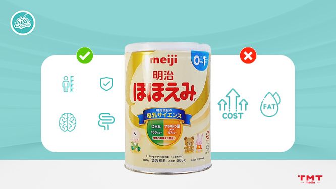 Sữa Meiji số 0 với công thức đầy đủ dưỡng chất 