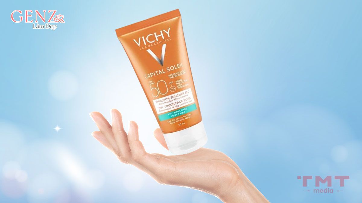 Kem chống nắng Vichy Idéal Soleil Mattifying Face Fluid Dry Touch SPF 50