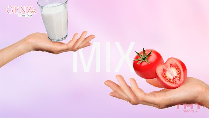 Cách làm trắng da bằng cà chua và sữa tươi không đường
