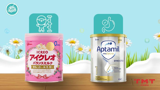 Khác nhau giữa sữa Aptamil và Glico