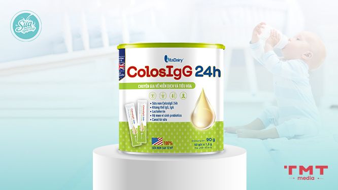 Sữa non Colos IgG 24h dinh dưỡng chuẩn Mỹ giúp bé tăng đề kháng