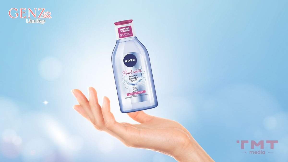 Nivea Pearl White MicellAIR Oxygen Boost nước tẩy trang dành cho da thường 