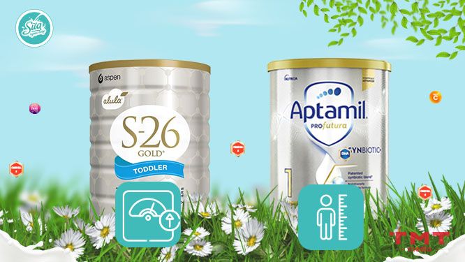 Bảng so sánh sữa Aptamil và S26 chi tiết