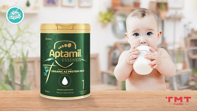 Sữa Aptamil Essensis Úc hỗ trợ tiêu hóa bé ăn ngon miệng
