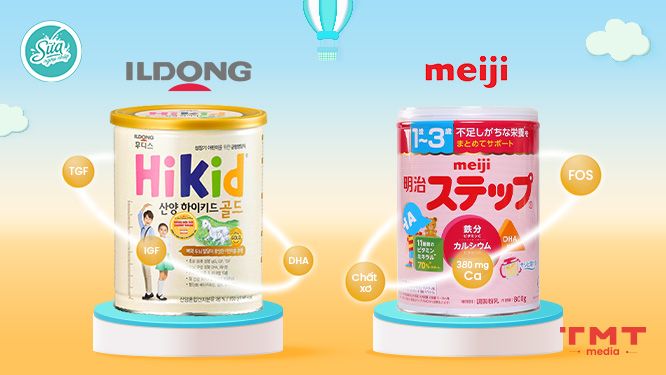 So sánh sữa Hikid và Meiji có điểm gì giống và khác nhau