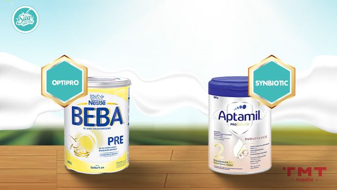 So sánh sữa Beba và Aptamil: Thành phần, công dụng, giá bán
