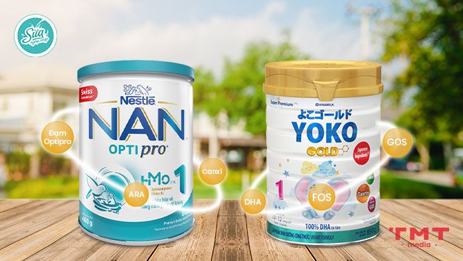 So sánh sữa Yoko và Nan