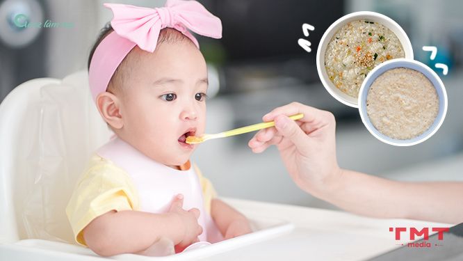 Cách tập cho bé ăn cháo hạt khi đủ 8 tháng tuổi