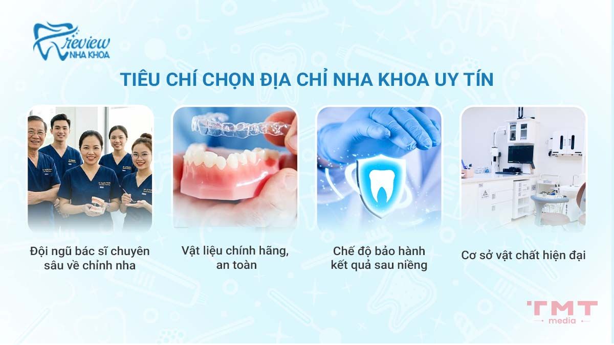 Tiêu chí chọn địa chỉ nha khoa uy tín để niềng răng và duy trì ổn định
