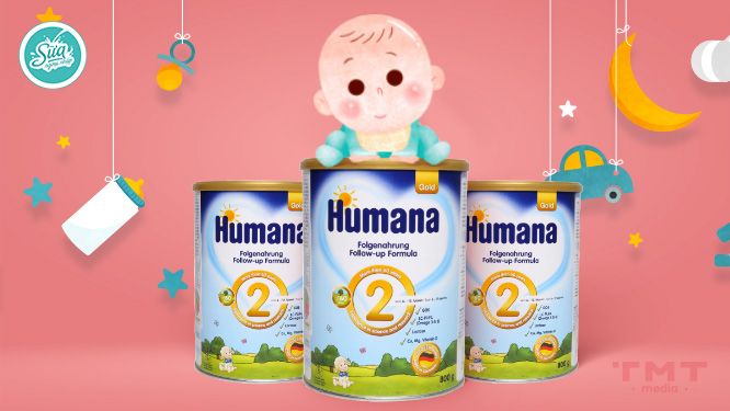 Sữa Humana Gold số 2 bổ sung chất xơ Gos tốt cho hệ tiêu hóa của trẻ 9 tháng