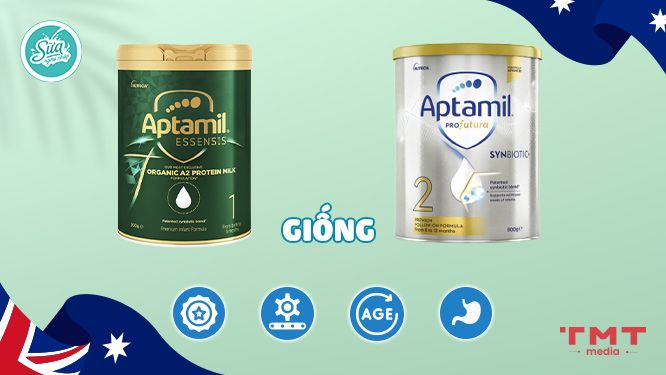 So sánh sữa Aptamil Essensis và Aptamil Pro về điểm giống nhau
