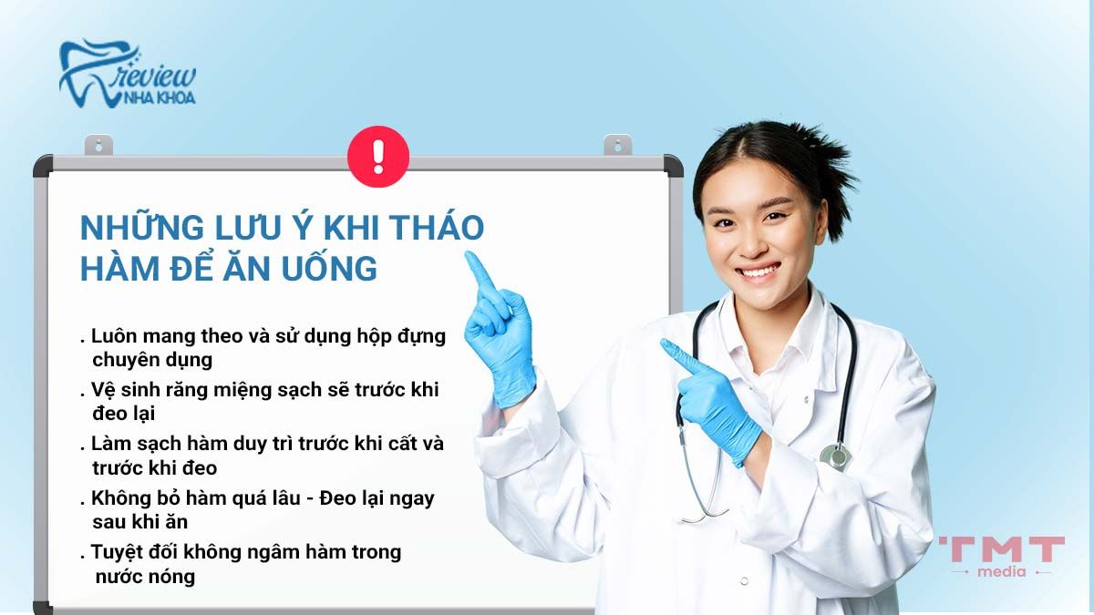 Những lưu ý khi tháo hàm để ăn uống
