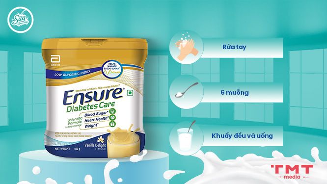 Cách pha sữa Ensure cho người tiểu đường