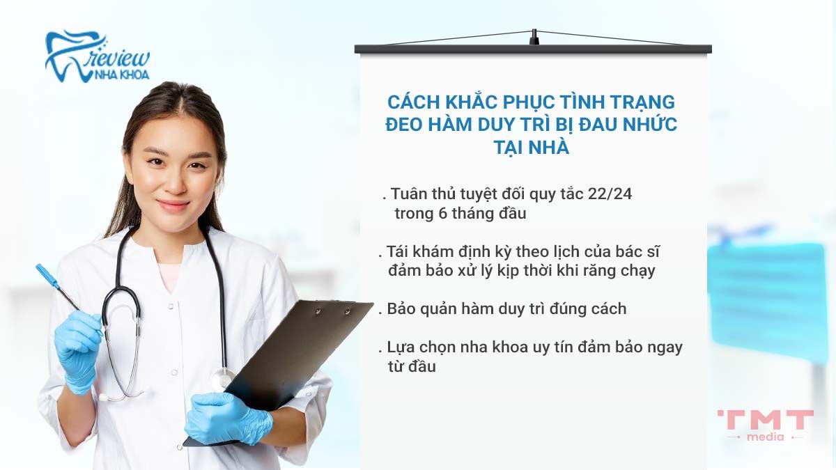 Cách khắc phục và ngăn chặn tình trạng đeo hàm duy trì vẫn bị chạy răng