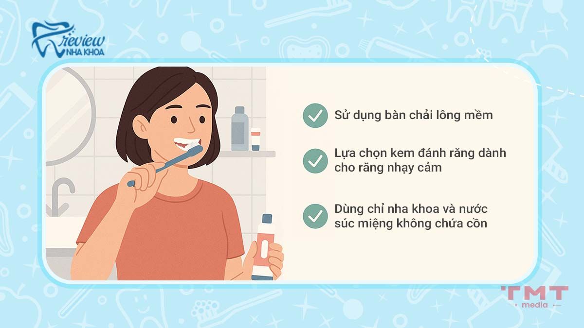 Thay đổi thói quen vệ sinh răng miệng để hạn chế răng nhạy cảm