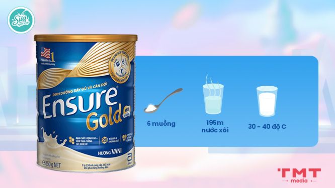 Hướng dẫn cách pha sữa Ensure Gold Vigor