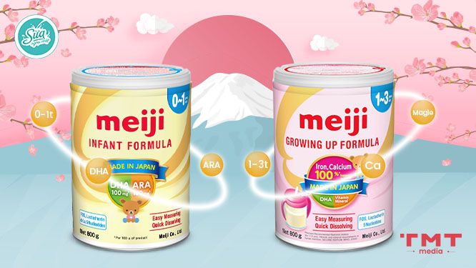Sữa Meiji vàng và hồng khác nhau như thế nào