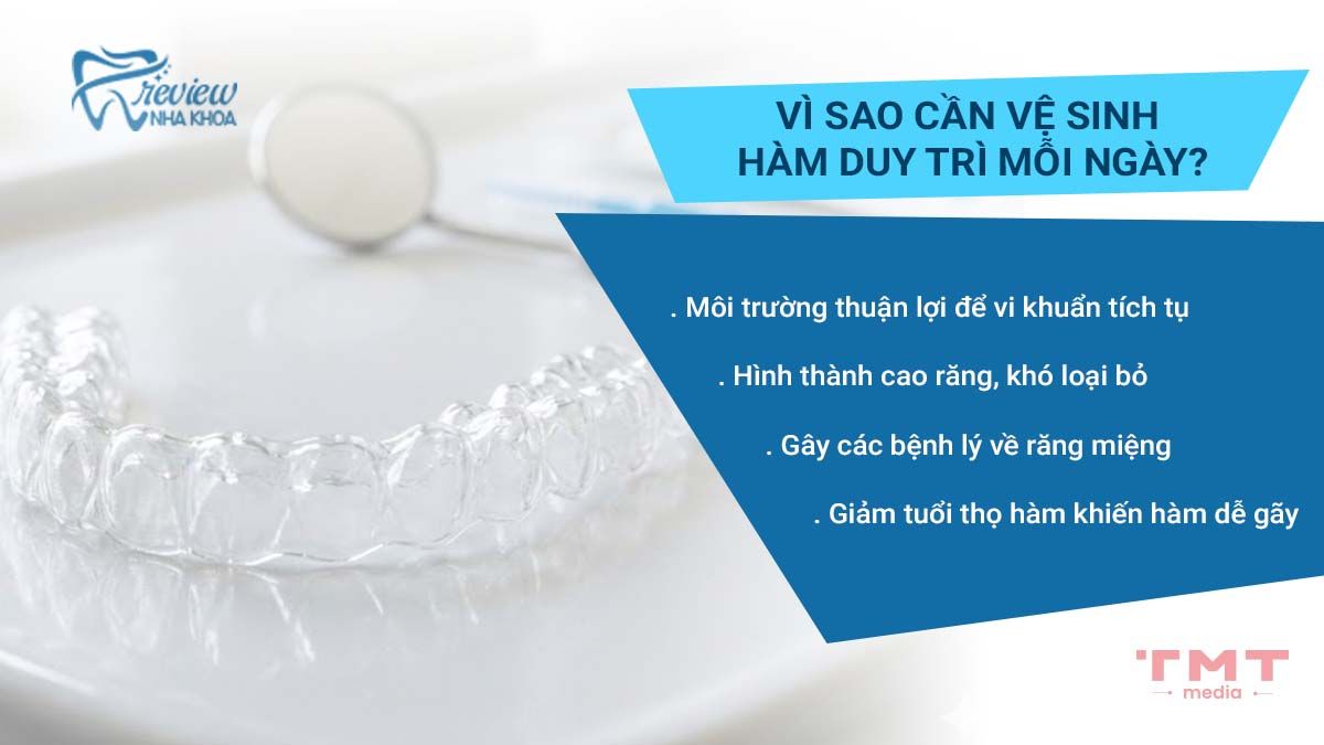 Vì sao cần vệ sinh hàm duy trì mỗi ngày?