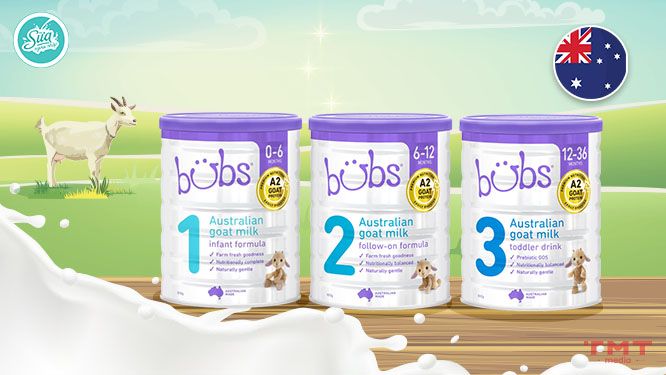 sữa dê Úc Bubs cho bé từ 0 - 36 tháng tuổi