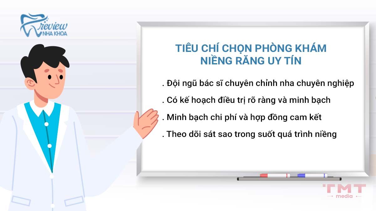 Tiêu chí chọn phòng khám niềng răng uy tín