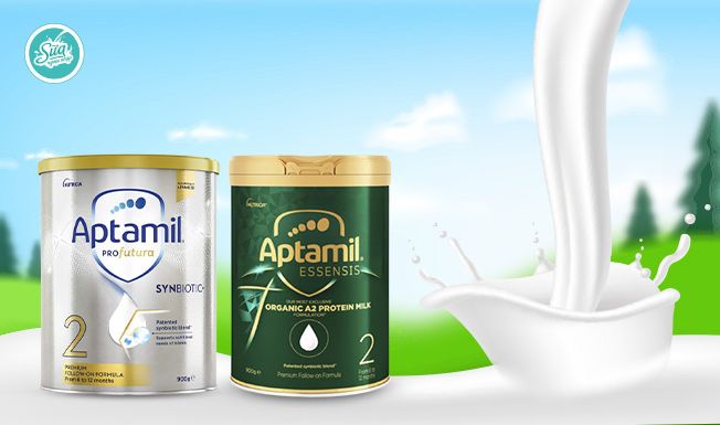 sữa Aptamil Úc số 2 tại thị trường Việt Nam: Profutura 2 và Essensis 2