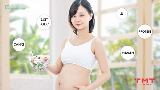 Các dinh dưỡng cần thiết cho mẹ bầu trong 3 tháng đầu