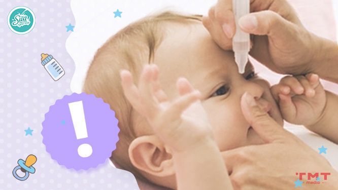 Lưu ý khi sử dụng nước muối sinh lý nhỏ mắt cho trẻ sơ sinh