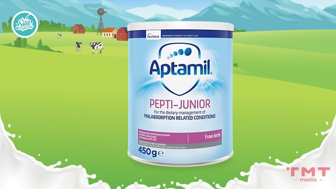 Sữa dành cho trẻ dị ứng đạm bò Sữa Aptamil Pepti Junior UK