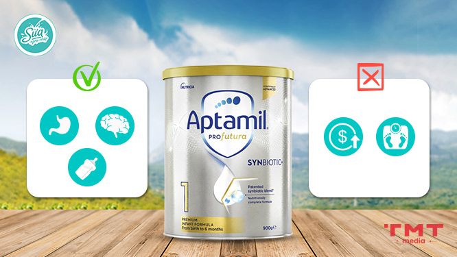 Review sữa Aptamil Úc số 1 với các ưu - nhược điểm