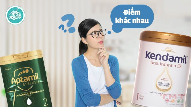 So sánh sữa Kendamil và Aptamil Essensis Organic A2 khác nhau