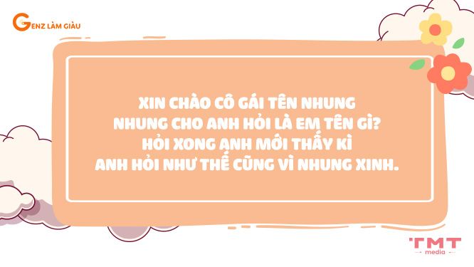 Những bài thơ thả thính tên Nhung