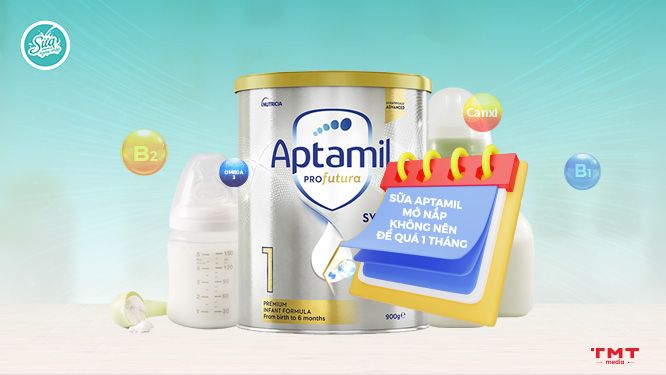 sữa aptamil mở nắp để được bao lâu