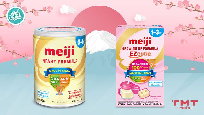 sữa meiji vàng và hồng khác nhau như thế nào