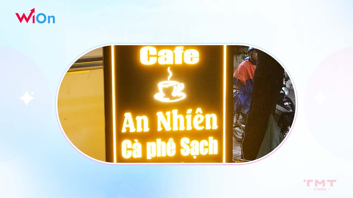 Bảng hiệu hộp đèn quán cafe