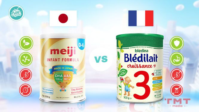 Tìm hiểu thương hiệu sữa Meiji và Bledilait