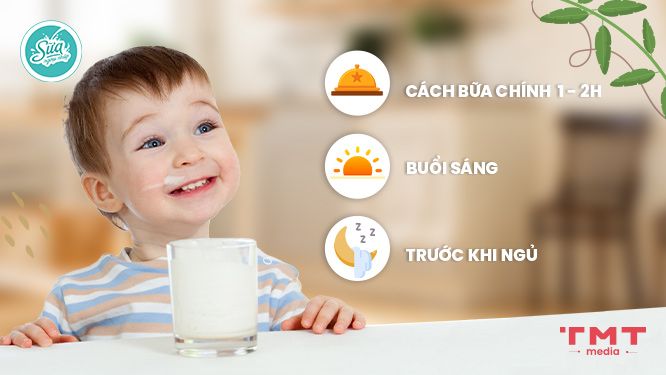 khi nào nên cho bé uống sữa tăng chiều cao?