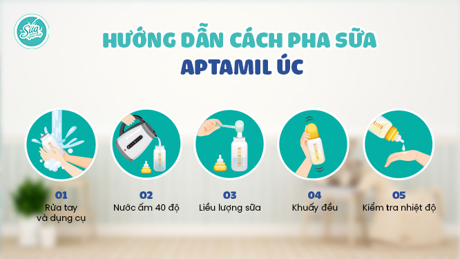 Cách pha sữa Aptamil Úc đúng chuẩn, bảo toàn dưỡng chất cho bé